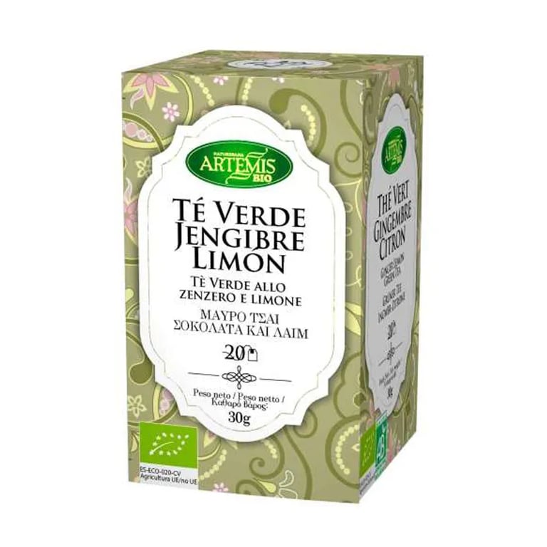 TÉ VERDE, JENGIBRE Y LIMÓN