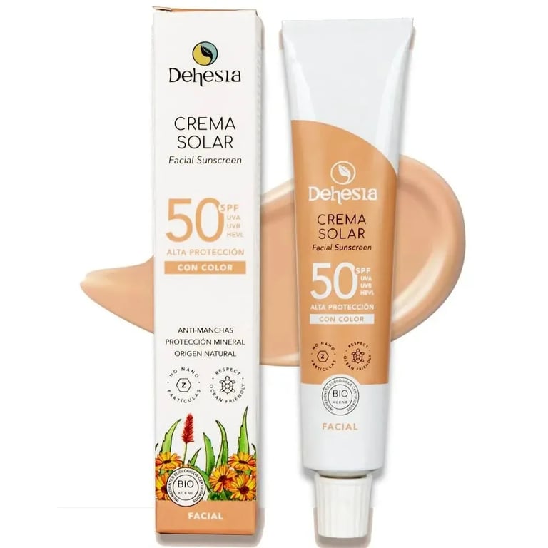 Crema Solar Facial Con Color SPF50