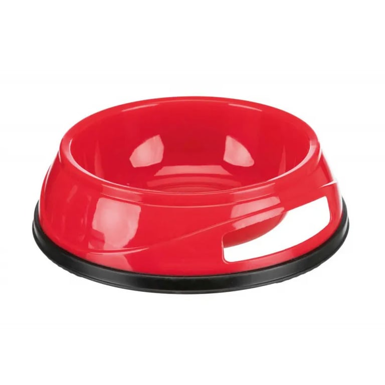 Gamelle Plastique Lourde Anneau en Caoutchouc 14cm
