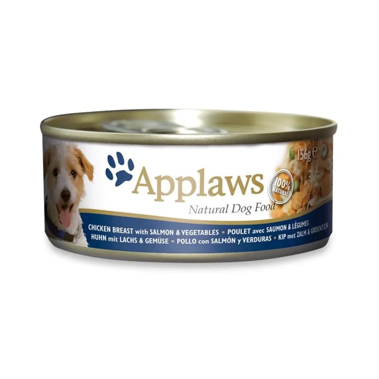 Dog Boîte Poulet au Saumon aux Légumes Pour Chiens 156g