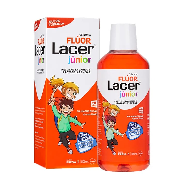 Lacer Junior Flúor Colutorio Diario Fresa
