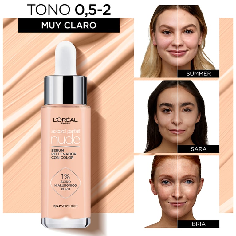 Accord Parfait Nude Siero 0,5-2 Very Light 30 ml di L'Oreal Make Up