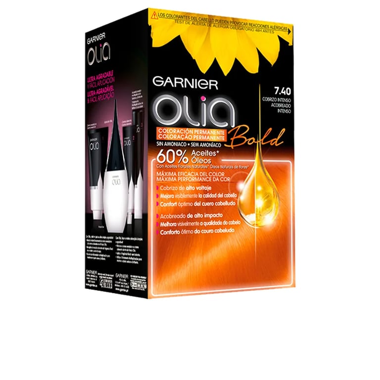 Olia Coloration Permanente #7,40 Cuivré Intense