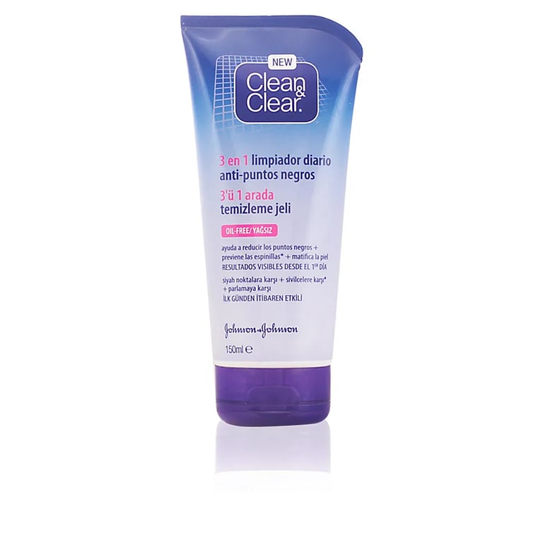 Clean & Clear Puntos Negros Gel Limpiador 3 En 1