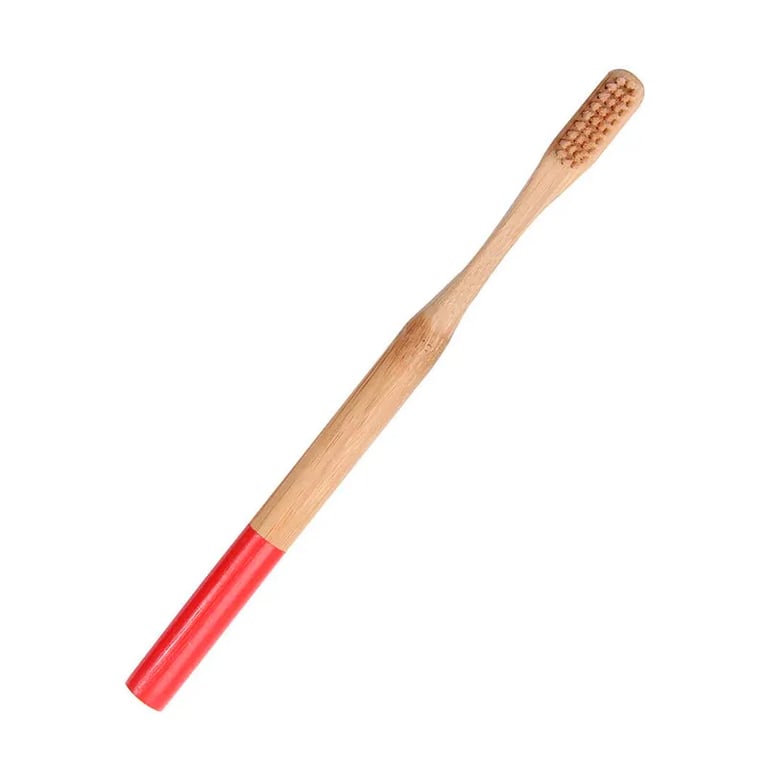 Spazzolino Bambù Morbido Rosso