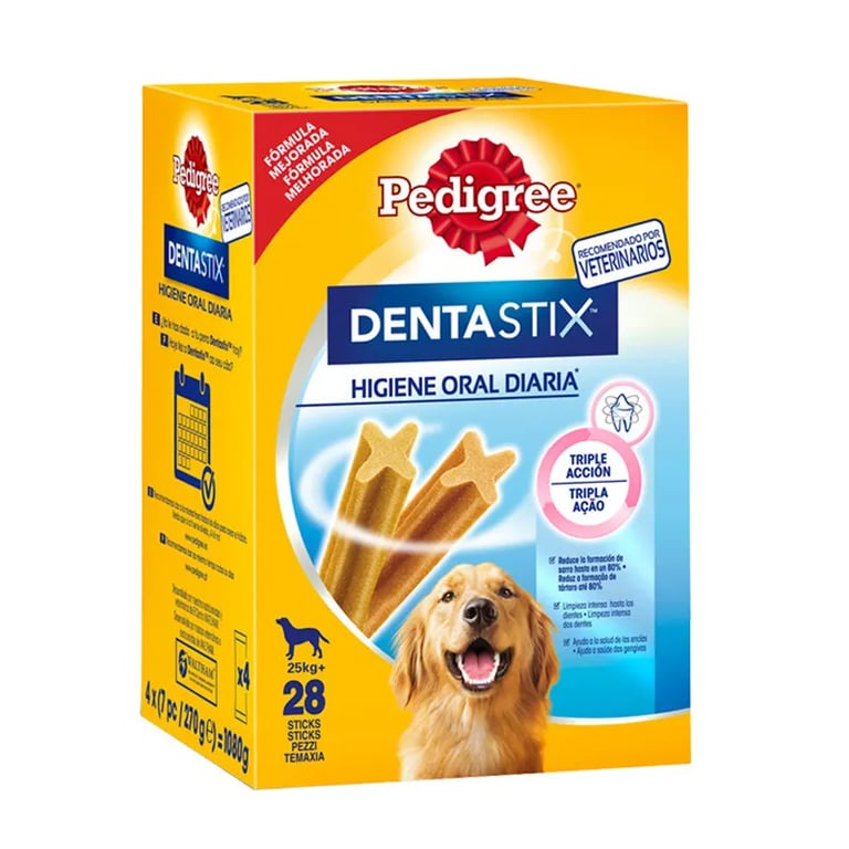 DENTASTIX SNACK CÃES RAÇAS GRANDES PACK MENSAL 28 BARRAS