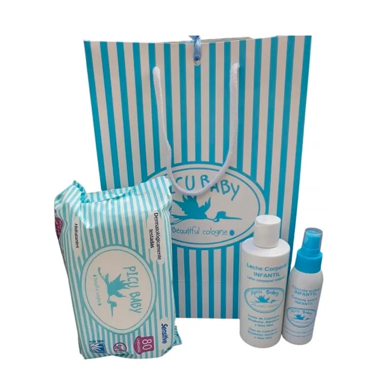 Sac Cadeau Bleu Beautiful Lingettes+ Lotion Corporelle+ Eau de Cologne
