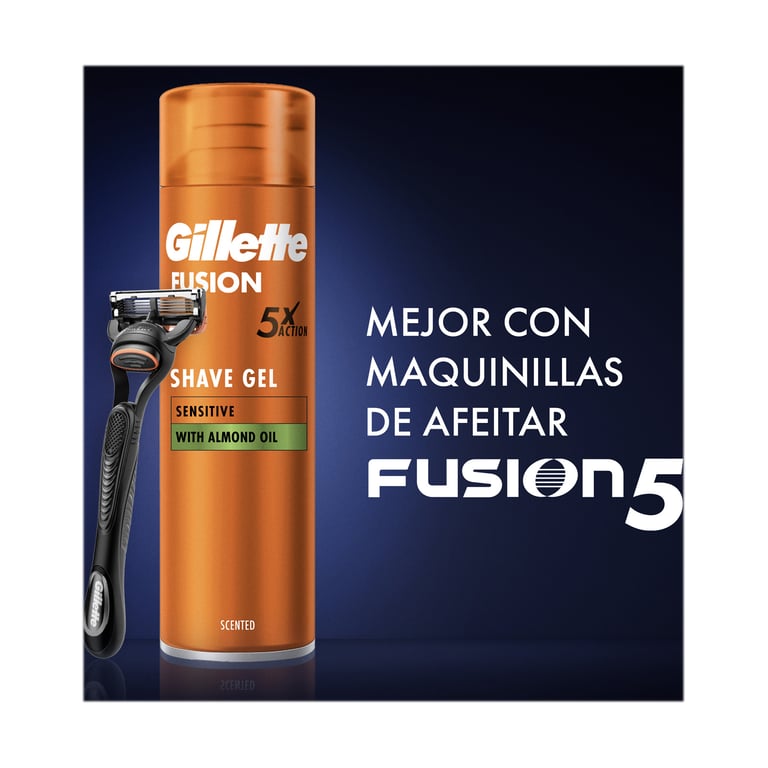 Maquinilla Fusion5 + Hoja + Gel 200 ml de Gillette