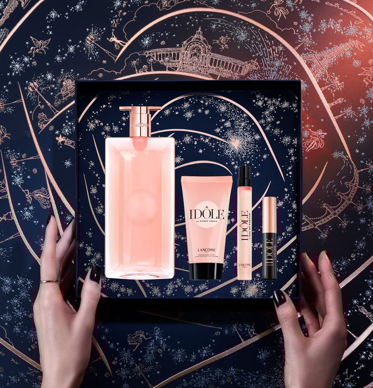 Idôle EDP 100 ml + Mini 10 ml + Wimperntusche + Lotion Pack von Lancôme