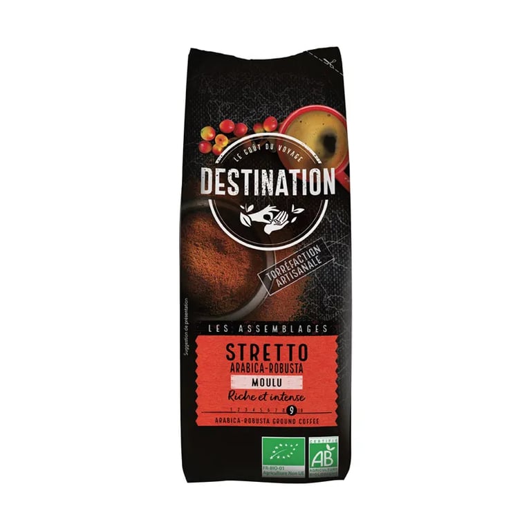 Café Arábica Y Robusta Molido Stretto Bio
