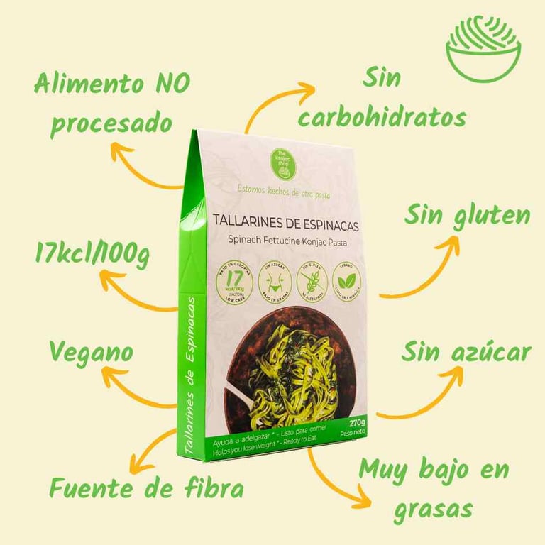 Konjac-Spinat-Nudeln 270g von The Konjac
