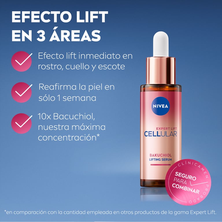 Cellular Expert Lift Sérum Bakuchiol 3 Áreas 30 ml de Nivea