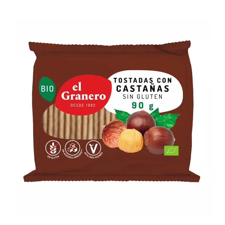 Tartines de châtaigne sans gluten bio
