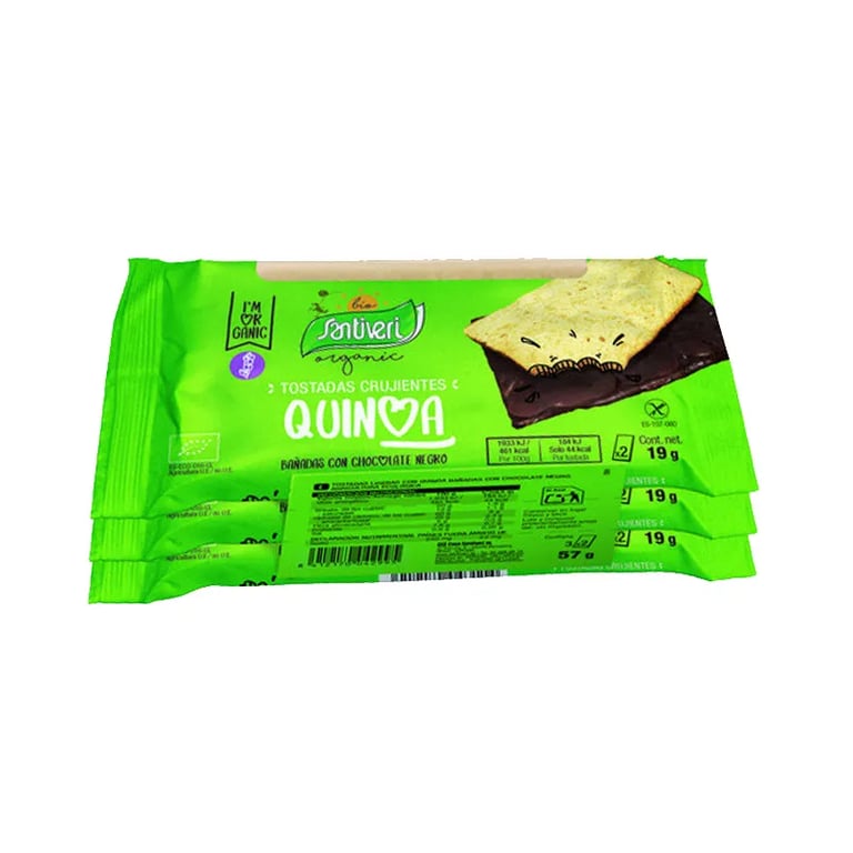 Tostadas Crujientes Quinoa Chocolate Negro Bio