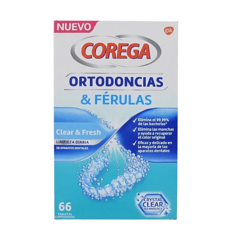 Corega Ortodoncias Y Férulas Tabletas Limpiadoras