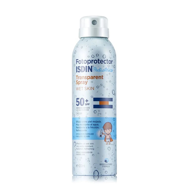 FOTOPROTECTOR ISDIN PEDIATRICS SPRAY TRANSPARENTE WET SKIN SPF50+