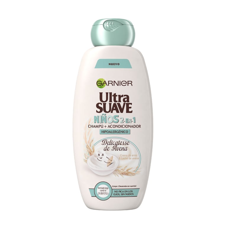 Ultra Suave Champú Niños 2 En 1 Delicatesse De Avena 400 ml de Garnier - imagen 5 de 12