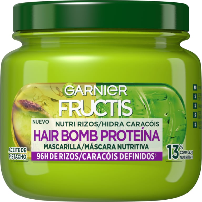 Fructis Hair Bomb Proteína Nutri Rizos Masque 300 ml
