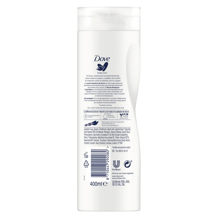 Intensiva Loción Corporal Piel Extra-Seca 400 ml de Dove
