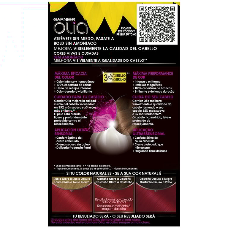 Olia Dauerhafte Färbung #6,60 Intensives Rot von Garnier
