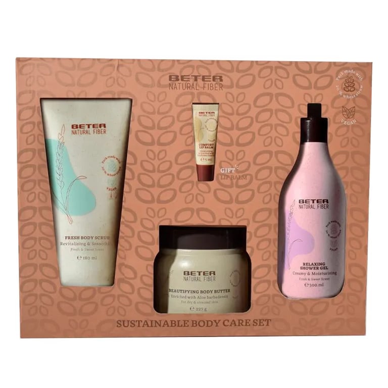 Sustainable Body Care Set Natural Fiber 4 Piezas