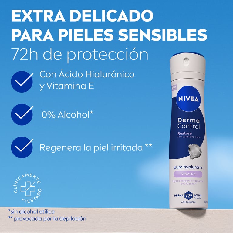Derma Control Restore Desodorante Spray 200 ml de Nivea