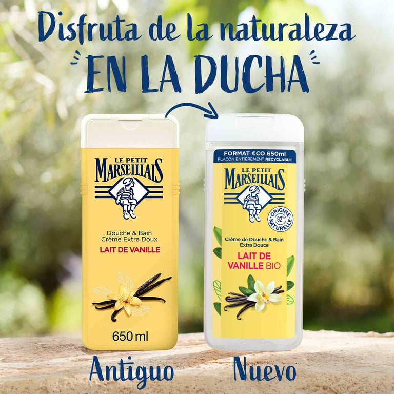 Crème De Douche Extra Douce Lait De Vanille Bio 650 ml de Le Petit Marseillais