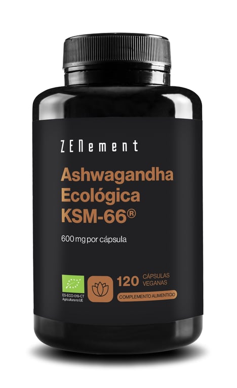 Extrait De Racine d'Ashwagandha Bio KSM-66 Végétalien 120 Gélules de Zenement