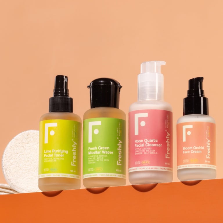 Routine Faciale Complète Eau Micellaire + Nettoyant + Tonique + Crème de Freshly Cosmetics