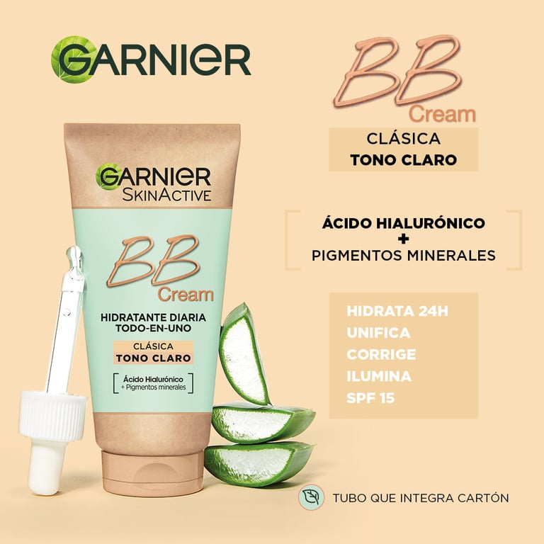 Skin Naturals Bb Cream Classic #Light 50 ml de Garnier