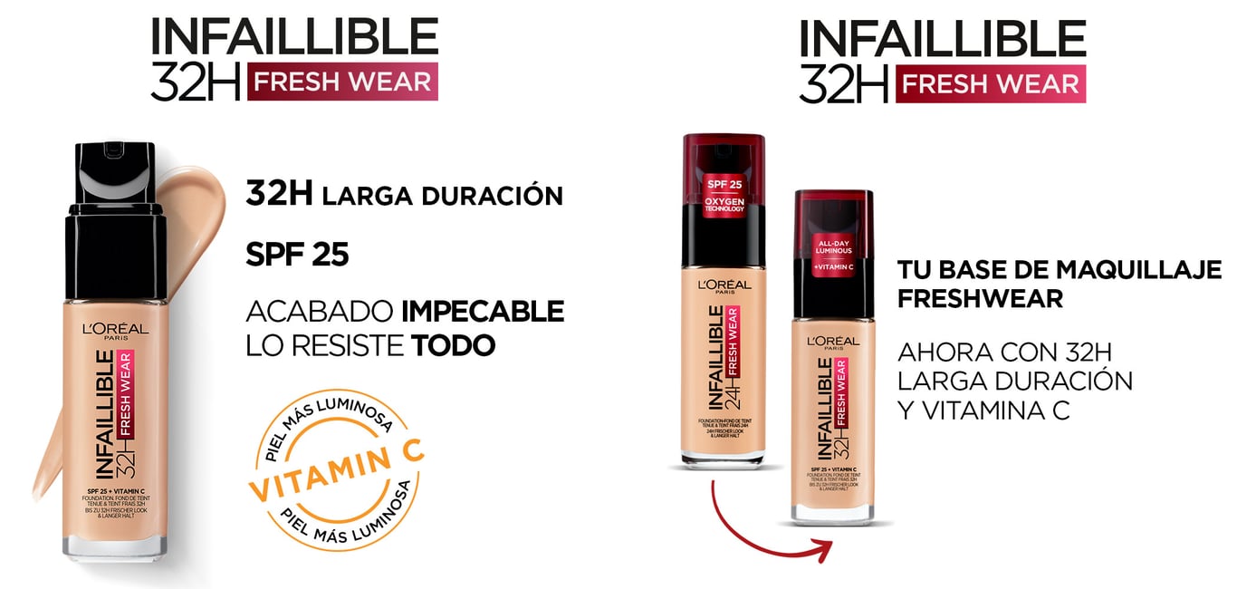 Infaillible Fresh Wear 32H SPF25 Vitamina C #225 30 ml da L'Oreal Make Up