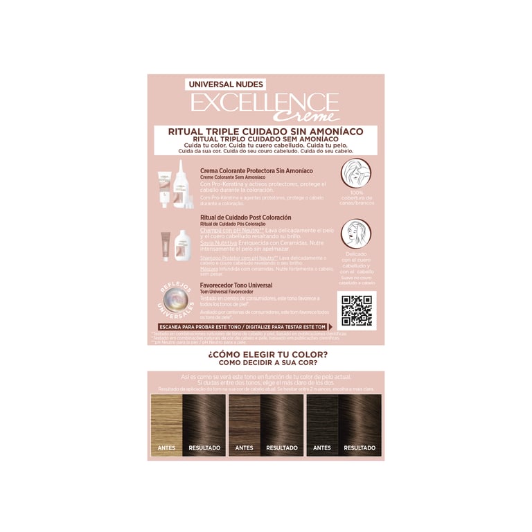 Excellence Creme Universal Nudes Tinte #5U-Light Brown de L'Oreal Expert Professionnel