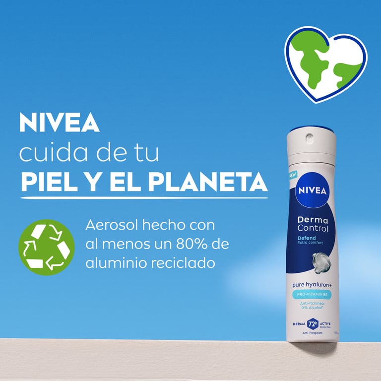 Derma Control Defend Desodorante Spray 250 ml de Nivea
