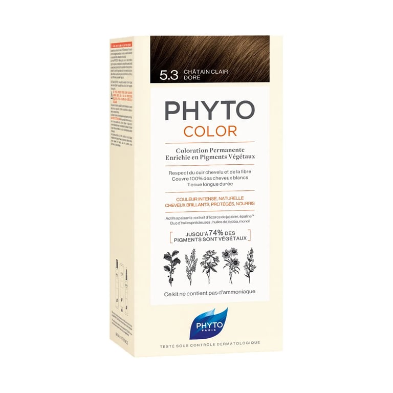 PHYTOCOLOR PERMANENTE KLEURING Nº 5.3 LICHT KASTANJE GOUDKLEURIG