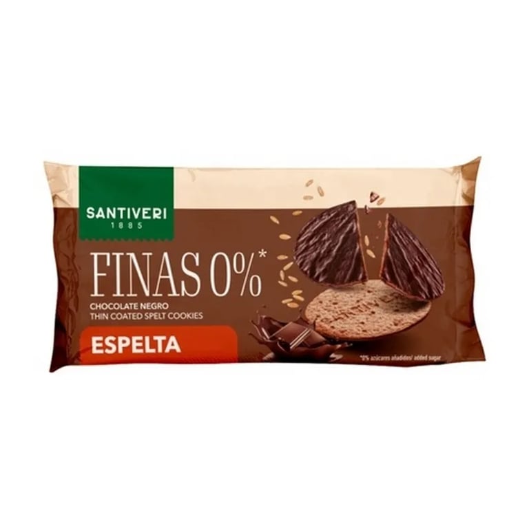 Galletas Finas 0% Espelta Bañadas En Choco Negro