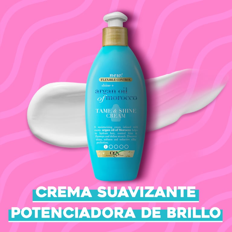 Tame & Shine Styling Hair Cream Argan Oil Of Morocco 177 ml de OGX - imagen 4 de 8