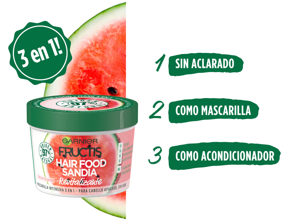 Fructis Hair Food Pastèque Masque Revitalisant 350 ml de Fructis - imagen 5 de 9