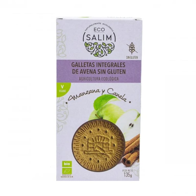 Vollkorn-Haferkekse Glutenfrei Apfel Zimt Öko