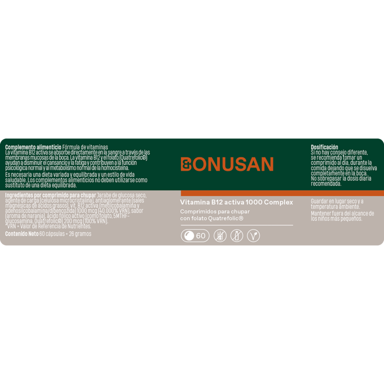 Vitamine B12 Active 1000 mcg - imagen 2 de 2