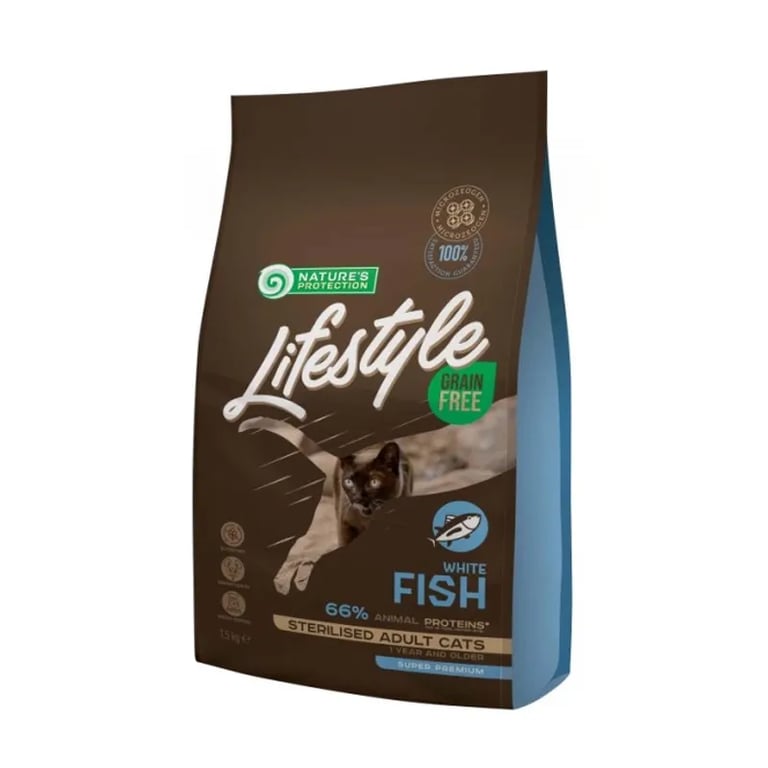 Lifestyle Grain Free Sterilised Cat Adult Poisson Blanc