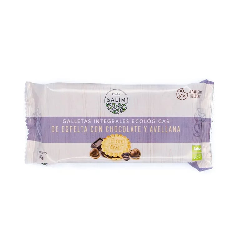 Biscuits Intégraux Écologiques à l'Épeautre avec Chocolat et Noisette