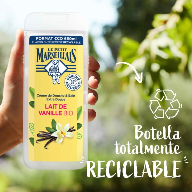 Creme De Duche Extra Suave Leite De Baunilha Bio 650 ml da Le Petit Marseillais