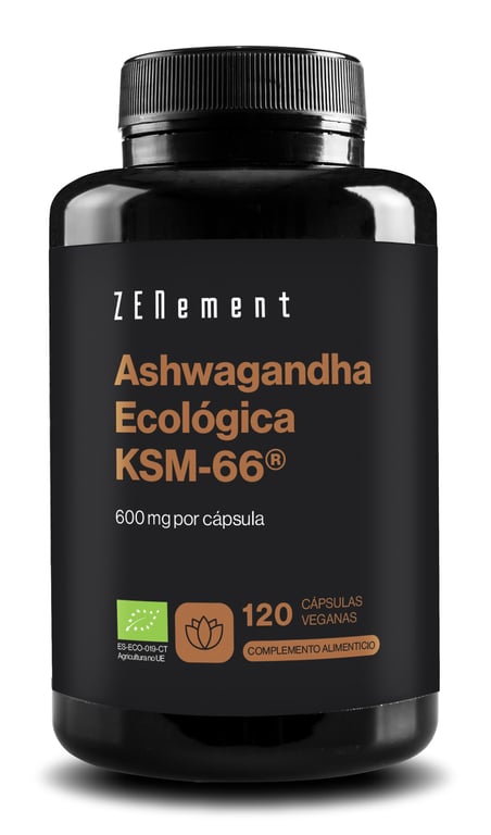 Extrait De Racine d'Ashwagandha Bio KSM-66 Végétalien 120 Gélules de Zenement