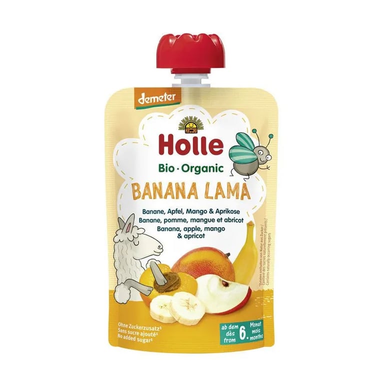 Puré De Platano Manzana Mango Y Albaricoque 6 Meses Bio