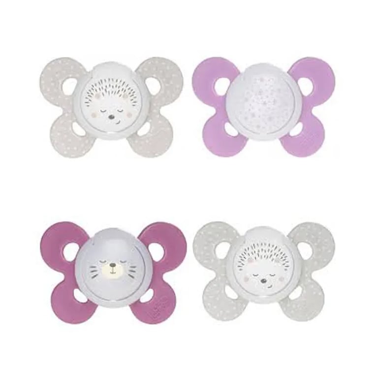 CHUPETE PHYSIO COMFORT NIGHT SILICONA 16-36M ROSA