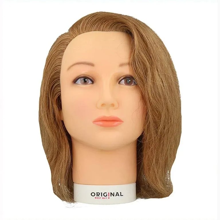 Tête de mannequin Isaline 40 cm Cheveux humains