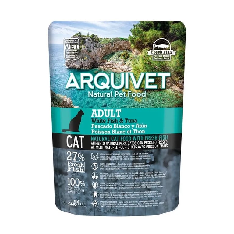 Alimento Gatti Adulti Pesce Bianco e Tonno