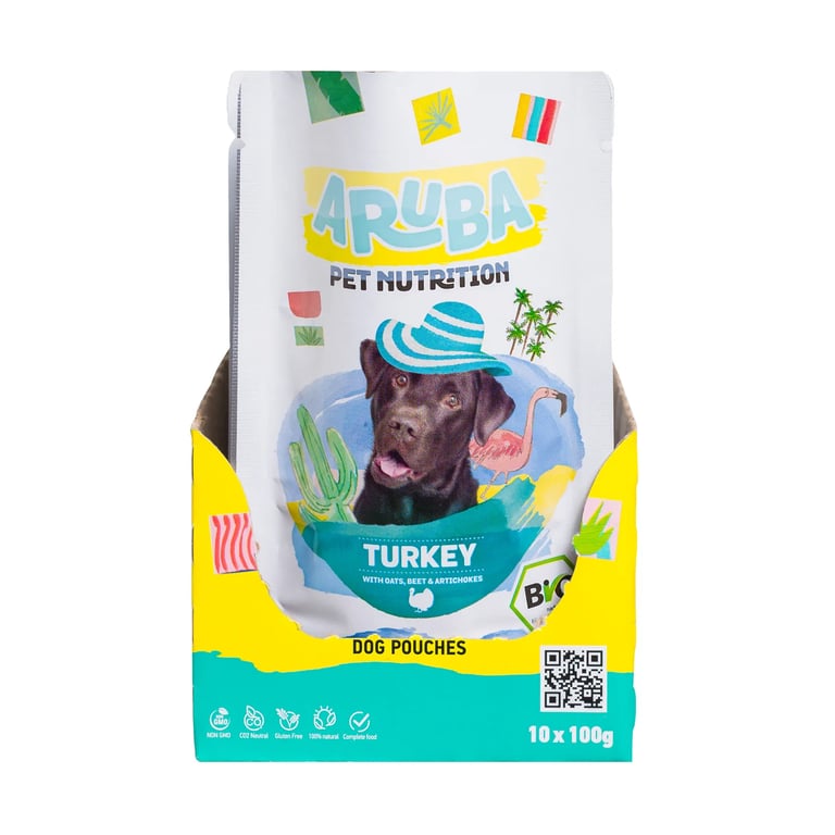 Aruba Dog Organische Kalkoen Met Havermout Biet En Artisjokken