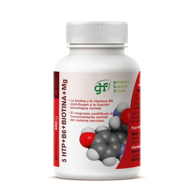 5 HTP + B6 + Biotina + Mg