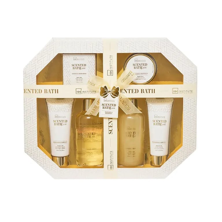 Set Bath Gold Gel + Espuma + Esfoliante + Loção + Sais + Creme